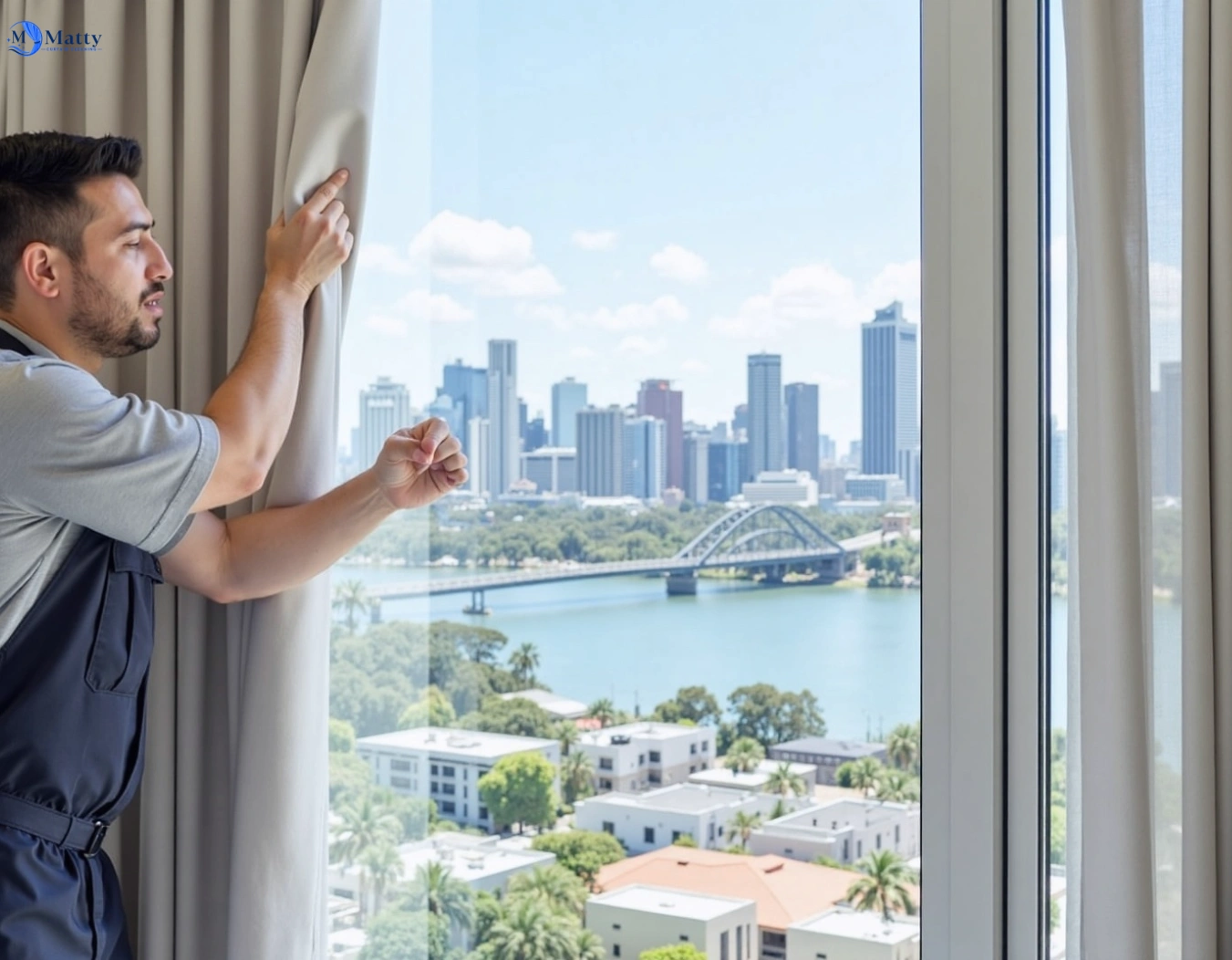 Professional curtain steam cleaning service roxburgh-park-vic QLD by Matty Curtain Cleaning
